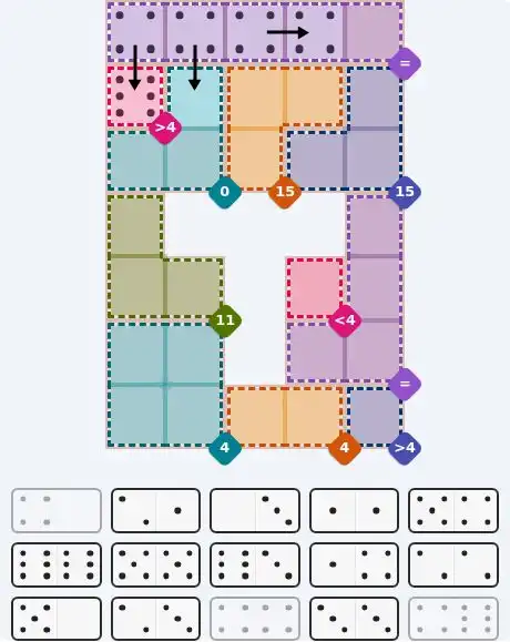 Pips hint for June 10, 2026 – hard level puzzle grid with critical first placements and strategy