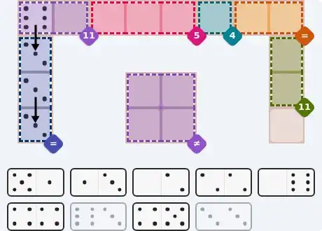 Pips hint for June 11, 2026 – medium level puzzle grid highlighting important moves and hints