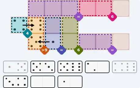 Pips hint for June 12, 2026 – medium level puzzle grid highlighting important moves and hints