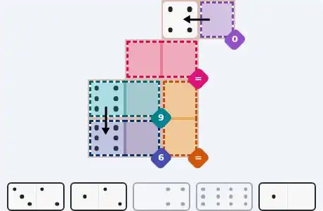 Pips hint for June 14, 2026 – easy level puzzle grid showing key first steps and strategy