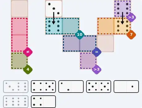 Pips hint for June 14, 2026 – medium level puzzle grid highlighting important moves and hints