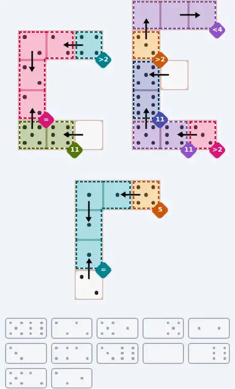 NYT Pips June 15, 2026 hard puzzle full solution grid showing final answer with hints
