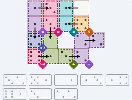 NYT Pips June 16, 2026 medium puzzle full solution grid with completed hints