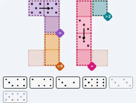 Pips hint for June 17, 2026 – easy level puzzle grid showing key first steps and strategy