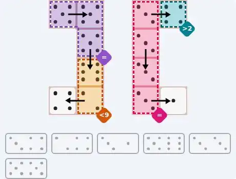NYT Pips June 17, 2026 easy puzzle full solution grid with all hints completed