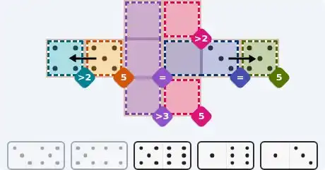 Pips hint for June 18, 2026 – easy level puzzle grid showing key first steps and strategy