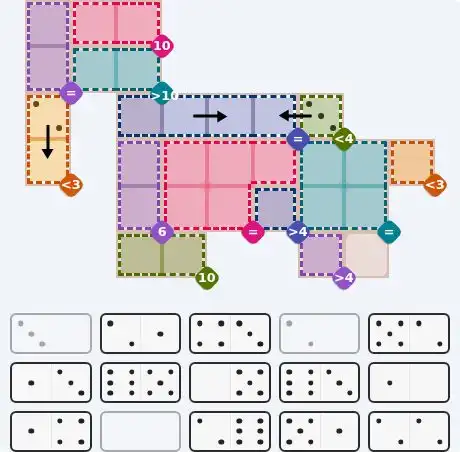 Pips hint for June 18, 2026 – hard level puzzle grid with critical first placements and strategy