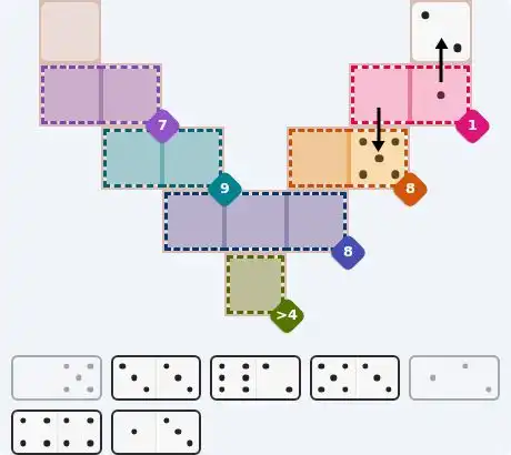 Pips hint for June 18, 2026 – medium level puzzle grid highlighting important moves and hints