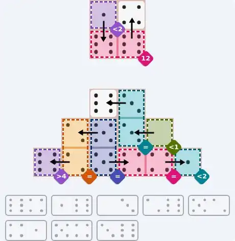 NYT Pips June 19, 2026 medium puzzle full solution grid with completed hints