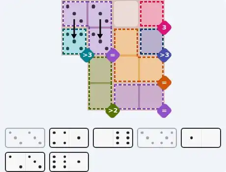 Pips hint for June 20, 2026 – medium level puzzle grid highlighting important moves and hints