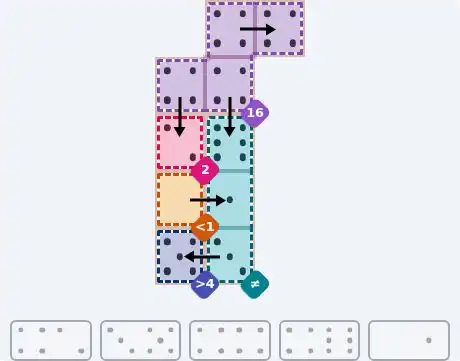 NYT Pips June 21, 2026 easy puzzle full solution grid with all hints completed