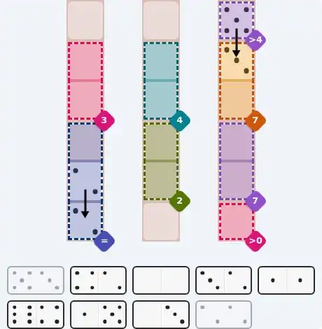 Pips hint for June 21, 2026 – medium level puzzle grid highlighting important moves and hints