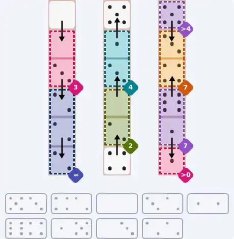 NYT Pips June 21, 2026 medium puzzle full solution grid with completed hints