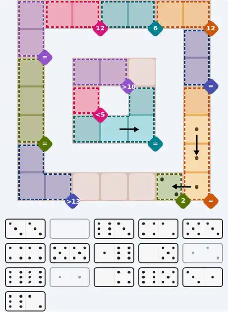 Pips hint for June 23, 2026 – hard level puzzle grid with critical first placements and strategy