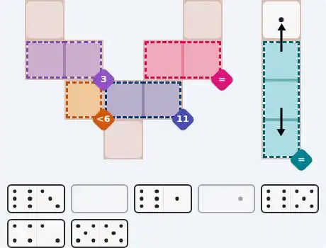Pips hint for June 23, 2026 – medium level puzzle grid highlighting important moves and hints