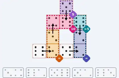 NYT Pips June 24, 2026 easy puzzle full solution grid with all hints completed