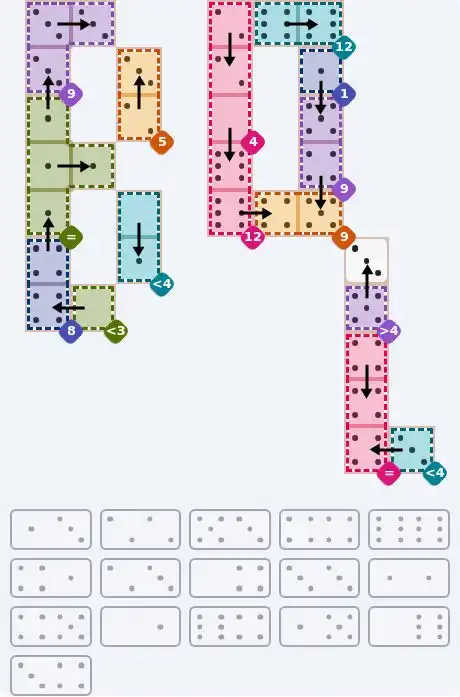 NYT Pips June 24, 2026 hard puzzle full solution grid showing final answer with hints