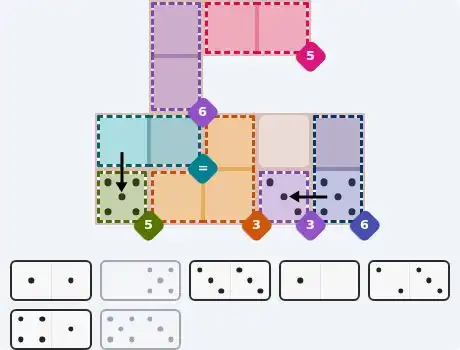 Pips hint for June 25, 2026 – medium level puzzle grid highlighting important moves and hints