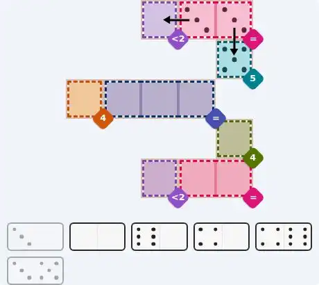 Pips hint for June 26, 2026 – easy level puzzle grid showing key first steps and strategy