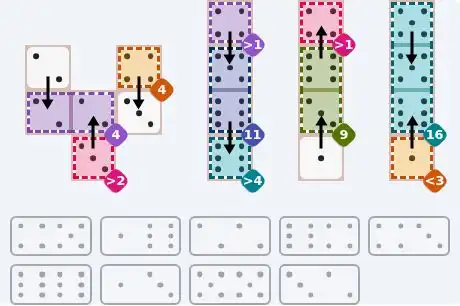 NYT Pips June 27, 2026 medium puzzle full solution grid with completed hints