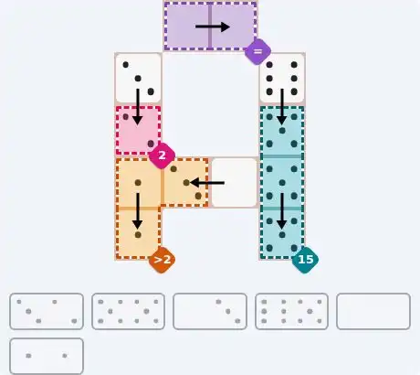 NYT Pips June 29, 2026 easy puzzle full solution grid with all hints completed