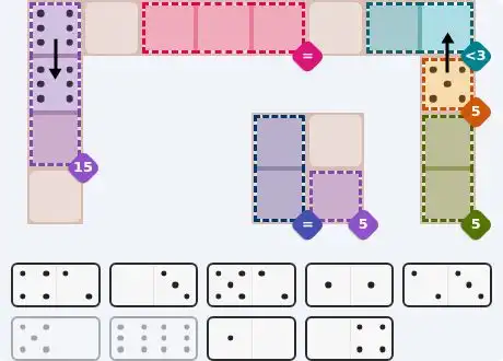 Pips hint for June 4, 2026 – medium level puzzle grid highlighting important moves and hints