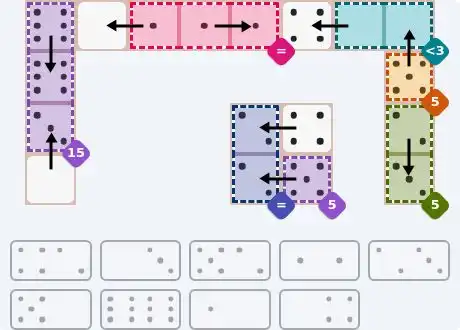 NYT Pips June 4, 2026 medium puzzle full solution grid with completed hints
