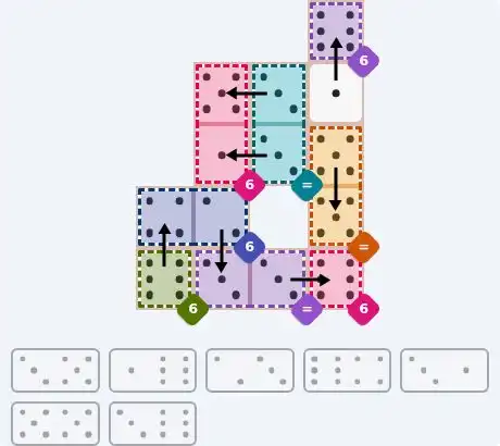 NYT Pips June 5, 2026 medium puzzle full solution grid with completed hints