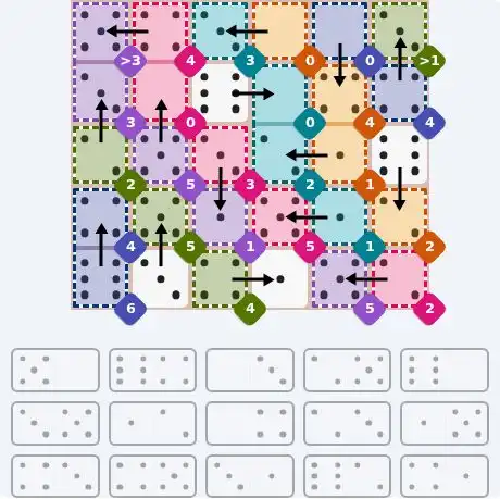 NYT Pips June 6, 2026 hard puzzle full solution grid showing final answer with hints