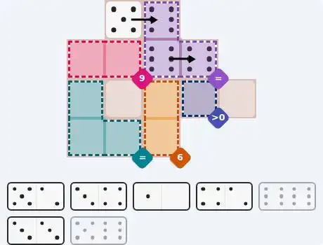 Pips hint for June 6, 2026 – medium level puzzle grid highlighting important moves and hints