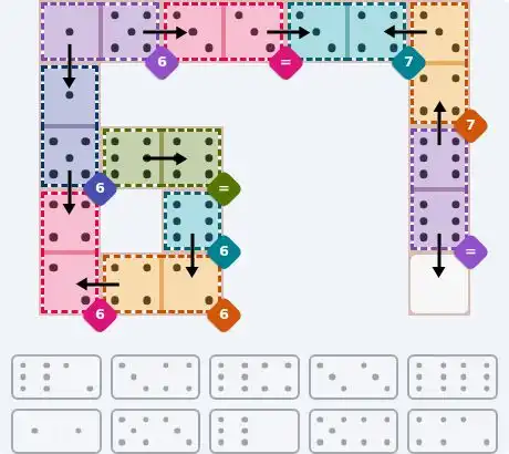 NYT Pips June 7, 2026 hard puzzle full solution grid showing final answer with hints