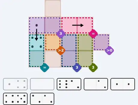 Pips hint for June 7, 2026 – medium level puzzle grid highlighting important moves and hints