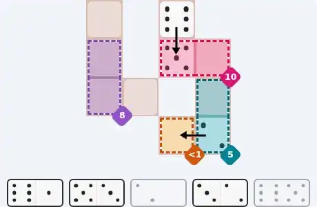 Pips hint for June 8, 2026 – easy level puzzle grid showing key first steps and strategy