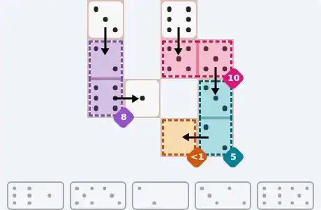 NYT Pips June 8, 2026 easy puzzle full solution grid with all hints completed