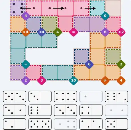 Pips hint for June 8, 2026 – hard level puzzle grid with critical first placements and strategy