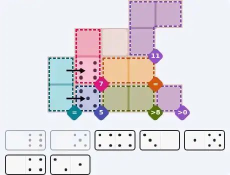 Pips hint for June 8, 2026 – medium level puzzle grid highlighting important moves and hints