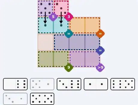 Pips hint for June 9, 2026 – medium level puzzle grid highlighting important moves and hints