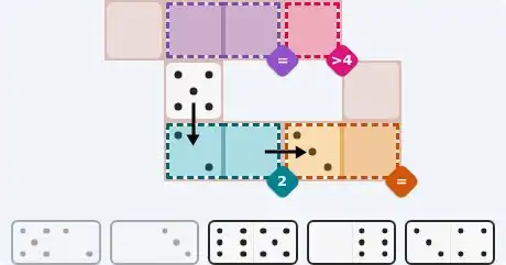 Pips hint for August 1, 2026 – easy level puzzle grid showing key first steps and strategy
