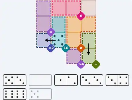 Pips hint for August 1, 2026 – medium level puzzle grid highlighting important moves and hints