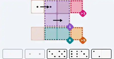 Pips hint for August 2, 2026 – easy level puzzle grid showing key first steps and strategy
