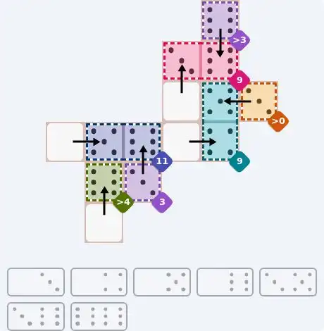 NYT Pips July 11, 2026 medium puzzle full solution grid with completed hints