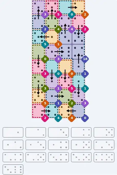 NYT Pips July 12, 2026 hard puzzle full solution grid showing final answer with hints