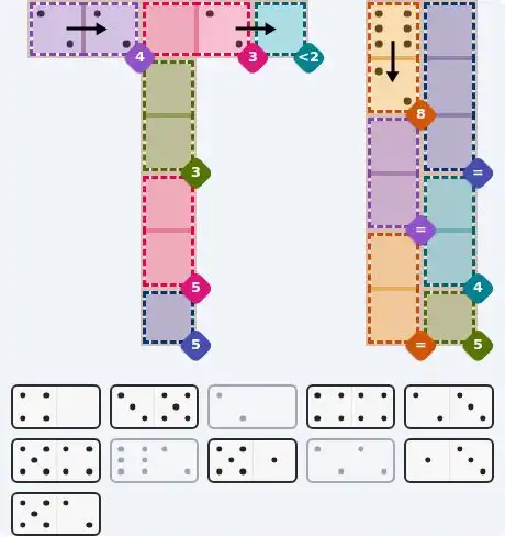 Pips hint for July 13, 2026 – hard level puzzle grid with critical first placements and strategy
