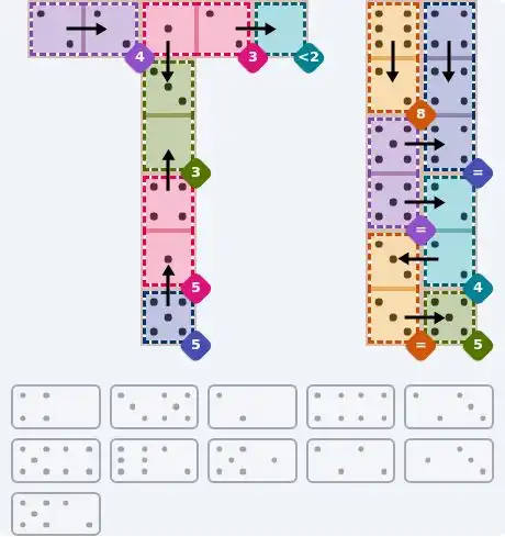 NYT Pips July 13, 2026 hard puzzle full solution grid showing final answer with hints