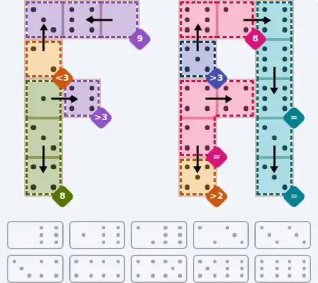 NYT Pips July 14, 2026 hard puzzle full solution grid showing final answer with hints