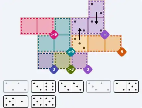 Pips hint for July 15, 2026 – medium level puzzle grid highlighting important moves and hints