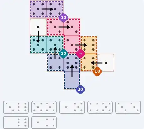 NYT Pips July 16, 2026 medium puzzle full solution grid with completed hints