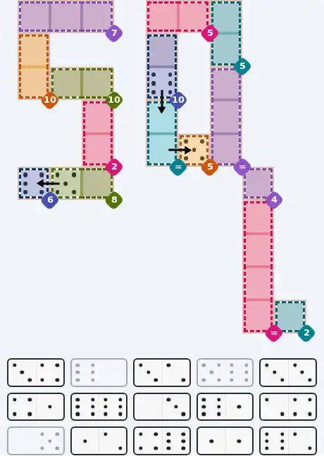 Pips hint for July 17, 2026 – hard level puzzle grid with critical first placements and strategy