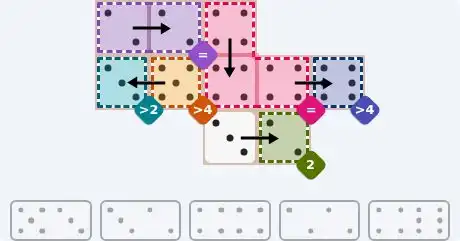 NYT Pips July 18, 2026 easy puzzle full solution grid with all hints completed