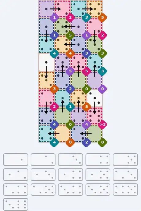 NYT Pips July 18, 2026 hard puzzle full solution grid showing final answer with hints